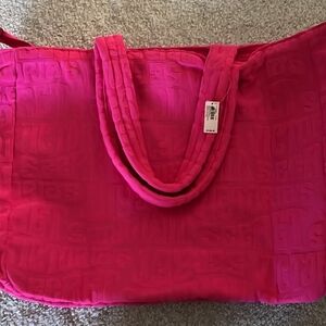 Victorias Secret pink terry tote bag NEW IN plastic - GREAT size
